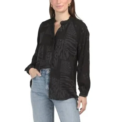 Johnny Was Molli Blouse Jaga In Black In Black