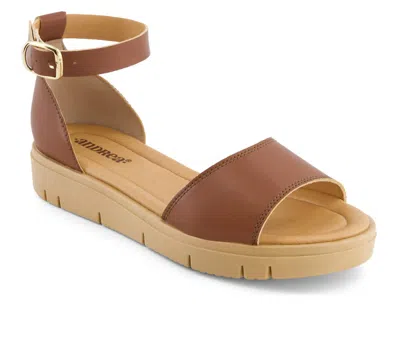 Andrea Women's Ankle Strap Sandals In Brown
