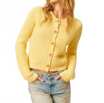 John & Jenn Marcel Cardigan Top In Soleil In Yellow