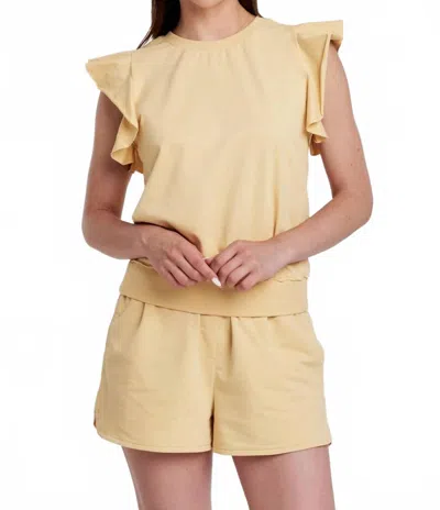 Another Love Layla Sunflower Sleeveless Sweatshirt In Yellow In Neutral