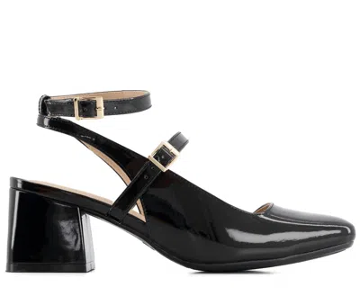 Andrea Women's Patent Leatherette Pumps In Black