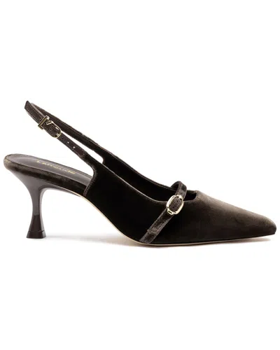 Larroude Ines Velvet Pump In Black