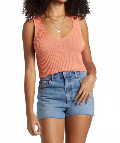 Billabong Ryann Tank Top In Coral In Orange