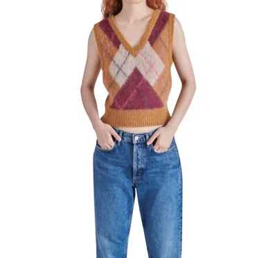 Bb Dakota Ella Sweater Vest In Orange In Brown