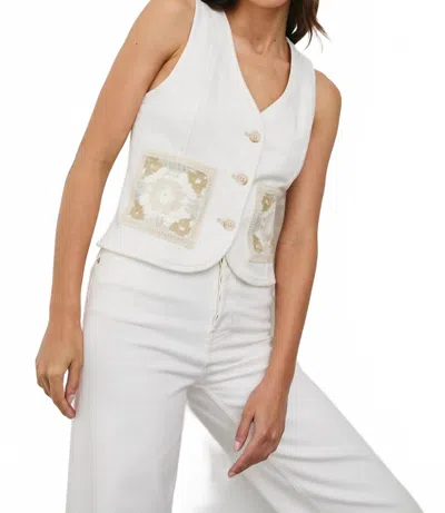 Rails La Jolla Vest In Vintage Ecru Crochet