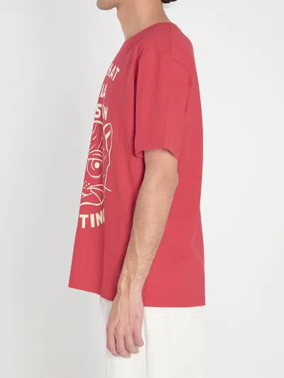 Valentino Garavani T-shirt With Le Chat De La Maison Print In Red