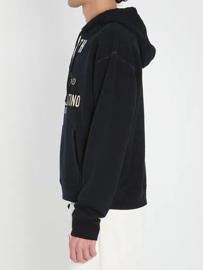 Valentino Cotton Fabric Sweatshirt With Comfortable Fit In Black