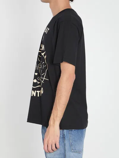 Valentino Garavani T-shirt With Le Chat De La Maison Print In Black