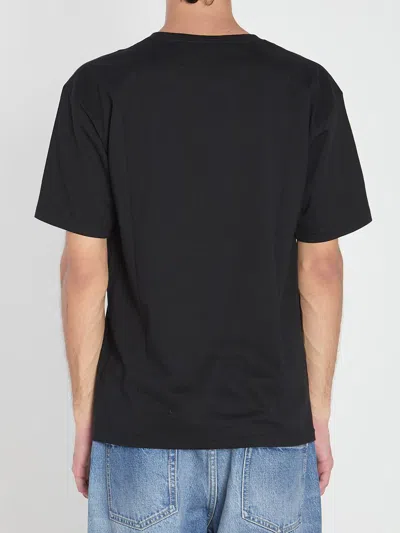 Valentino Garavani T-shirt With Le Chat De La Maison Print In Black