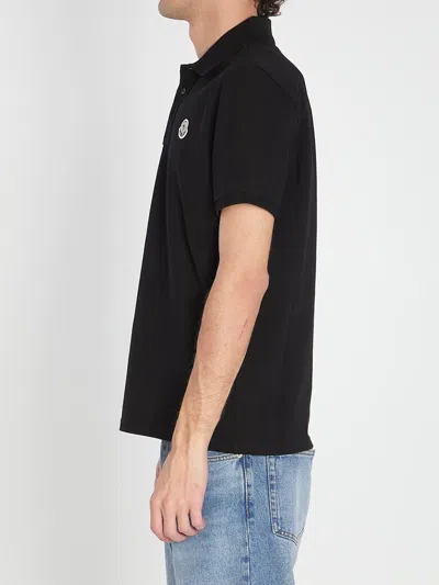 Moncler Black Polo In Black