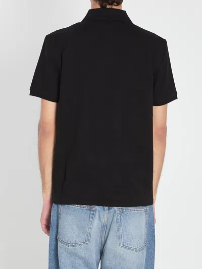 Moncler Black Polo In Black