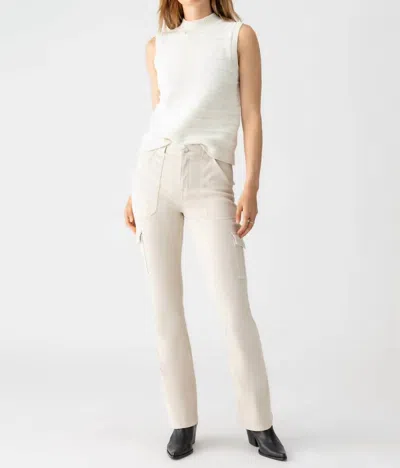 Sanctuary Hayden Sculpted Cotton Blend Bootcut Cargo Pants In White
