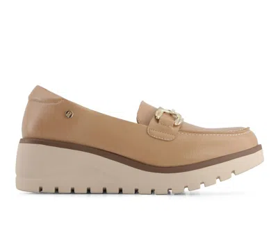 Andrea Women's Casual Wedge Loafers In Beige