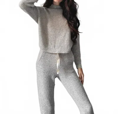 Lblc The Label Megan Cozy Sweater In Oatmeal And Black