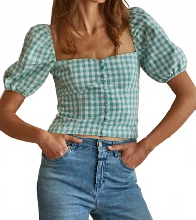 By Together Vera Sweetheart Top In Mint In Green