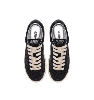 Autry Dallas Low Sue Stars Black Sneakers Sneakers In Black
