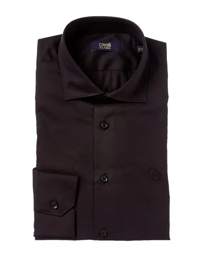 Cavalli Class Comfort Fit Dress Shirt In Black