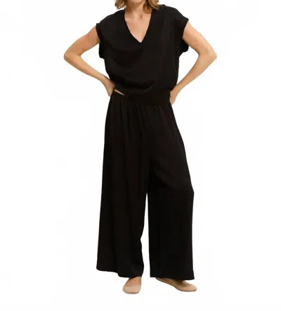 Cali Dreaming James Tee In Black Velvet In Black