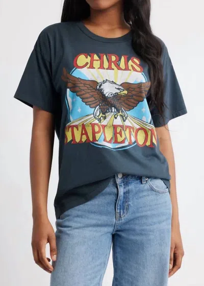 Daydreamer Chris Stapleton Eagle Merch Tee In Vintage Black In Gray