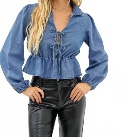 Item Ditto Dawson Bow Top In Denim
