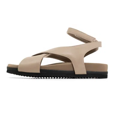 Roam Women's Crossover Sandal In Oyster In Brown