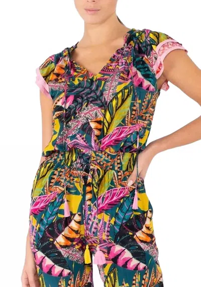 Taj By Sabrina Crippa Jasmine Top In High Summer Color Foliage