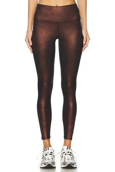 Beach Riot Tayler High Waist Legging In Java Glimmer In Brown