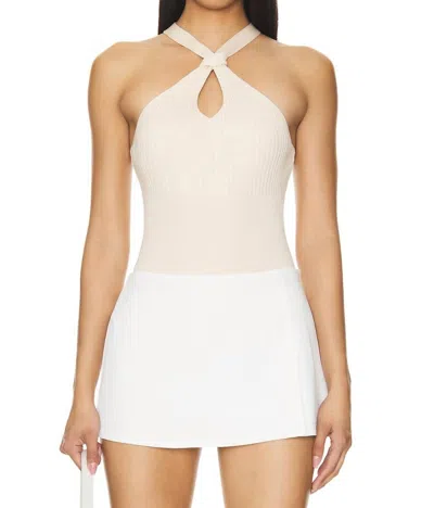 Simkhai Andrea Halter Tank Top In Ivory In White