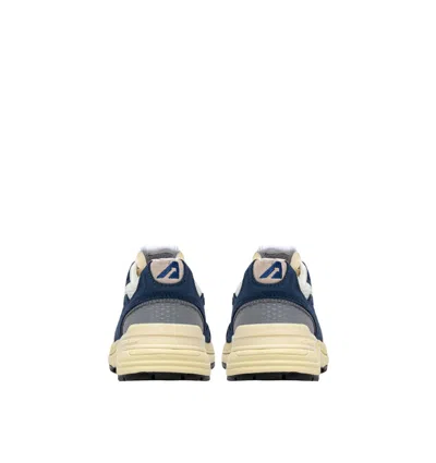 Autry Hyperway Leather-trimmed Suede And Mesh Sneakers In Blue