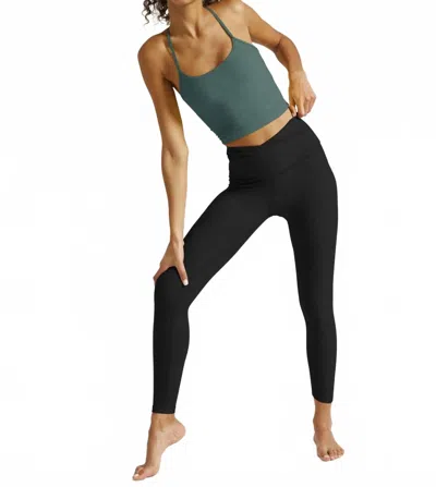 Beyond Yoga Spacedye Slim Racerback Crop Tank In Storm Heather In Gray