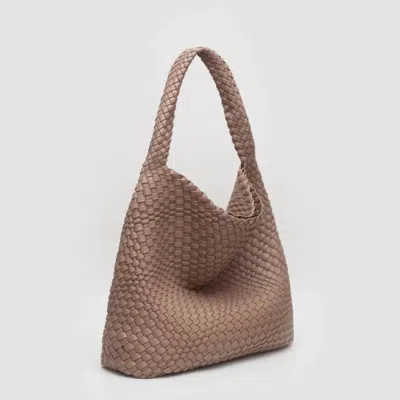 Mimi Wholesale Tiara Woven Hobo Tote Bag In Tan