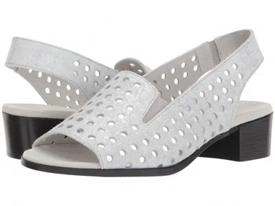 Munro Women's Mickee Sandal In Silver Metallic In White