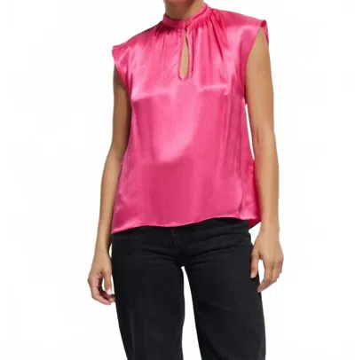 Nation Ltd Jeanne Top In Pink Flambe In Pink