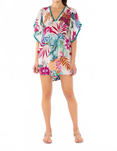 Taj By Sabrina Crippa Rhoda Dress In Coconut Patchwork In Red
