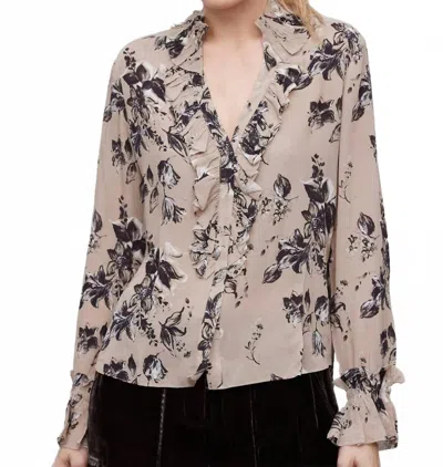 Go By Go Silk Soiree In The City Blouse In Pressed Petals