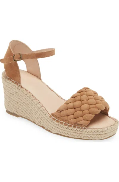 Chocolat Blu Women's Irina Espadrille Sandal In Tan Suede