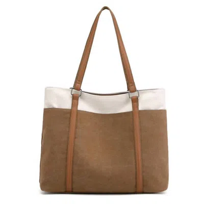 Threaded Pear Women's Lilly Canvas Tote Bag In Tan