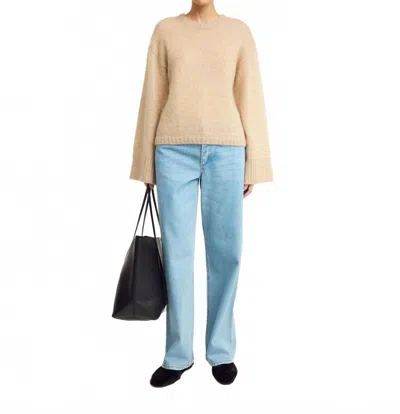 By Malene Birger Cierra Wool-blend Crew Neck Sweater In Beige In Neutral
