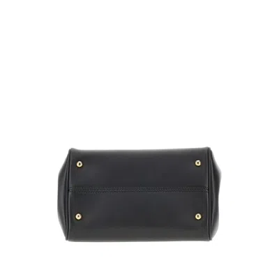 Dolce & Gabbana My Sicily Leather Shoulder Bag In Black