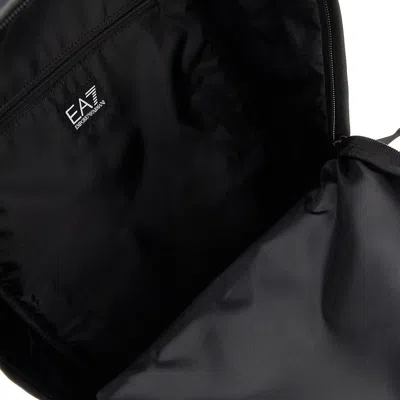 Ea7 Canvas Backpack With Logo Print