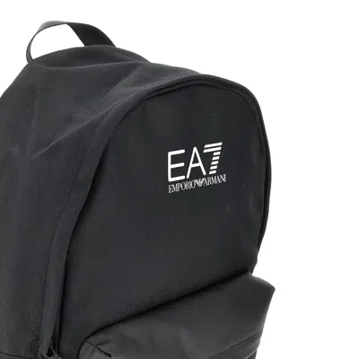 Ea7 Canvas Backpack With Logo Print