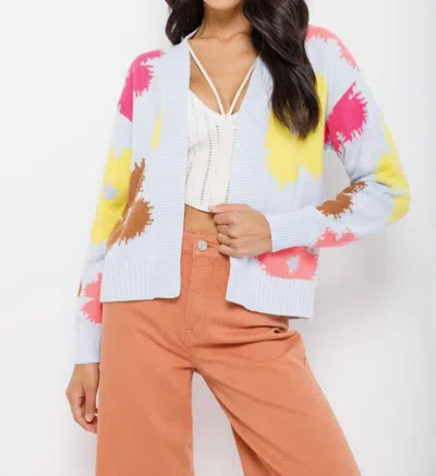 Lisa Todd Lazy Daisy Cardigan In Ice