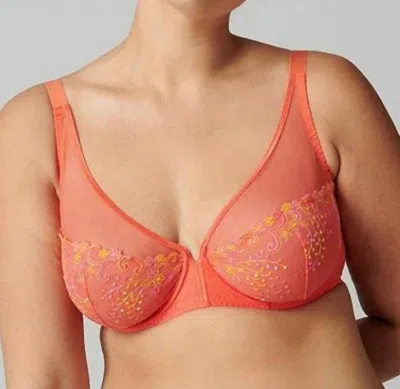 Simone Perele Delice Full Coverage Plunge Bra In Mango In Orange