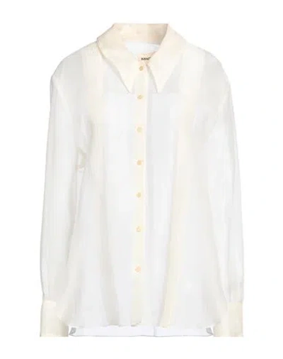 Khaite Woman Shirt Ivory Size 8 Silk In Neutral