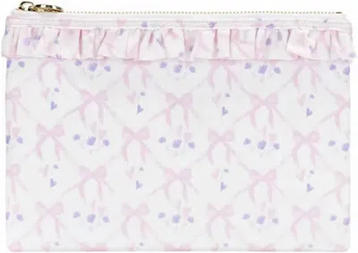 Stoney Clover Lane Women's Ruffle Flat Pouch In Sugar Cube High Tea