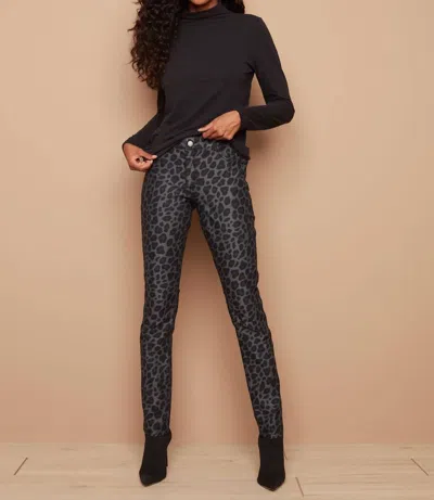 Charlie B Reversible Printed Jeans In Onyx In Black