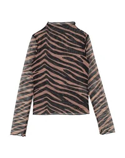 Odi Et Amo Junior Toddler Girl T-shirt Black Size 7 Polyester, Elastane In Brown