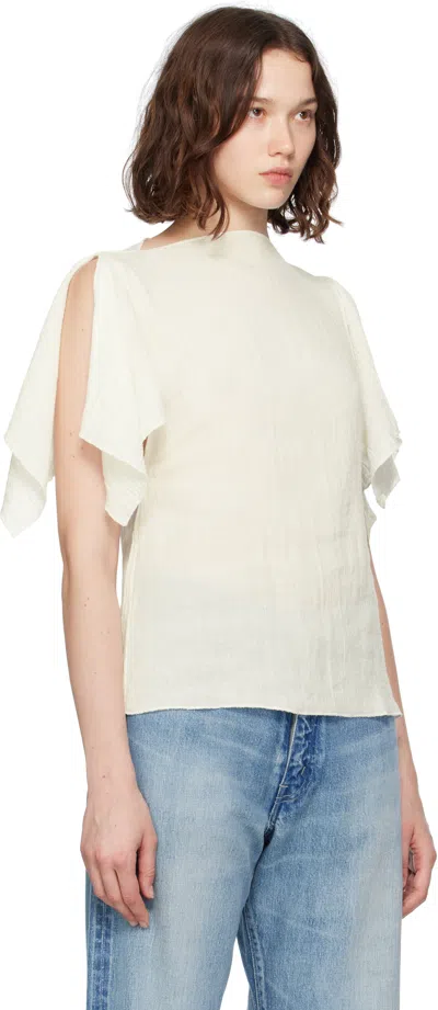 Baserange Off-white Folio Top In White