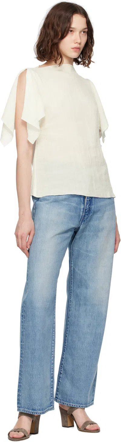 Baserange Off-white Folio Top In White