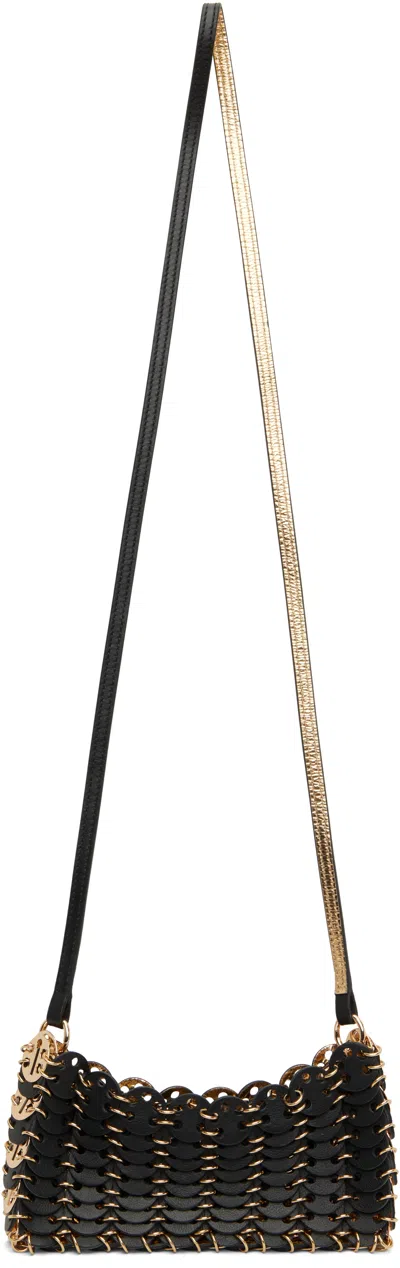 Rabanne Black & Gold 1969 Nano Flip Reversible Bag